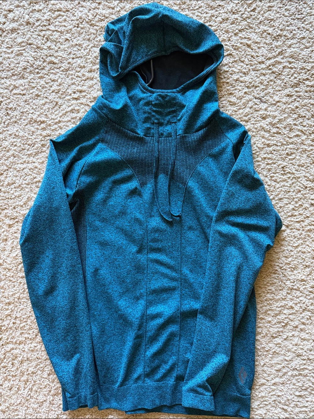 Black Diamond Teal Blue Heathered Women's Hoodie